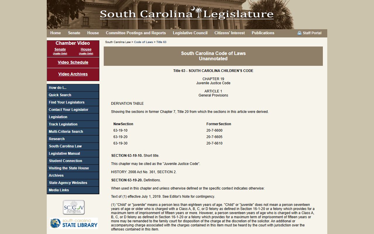 Bamberg County court records South Carolina juvenile confidentiality statute