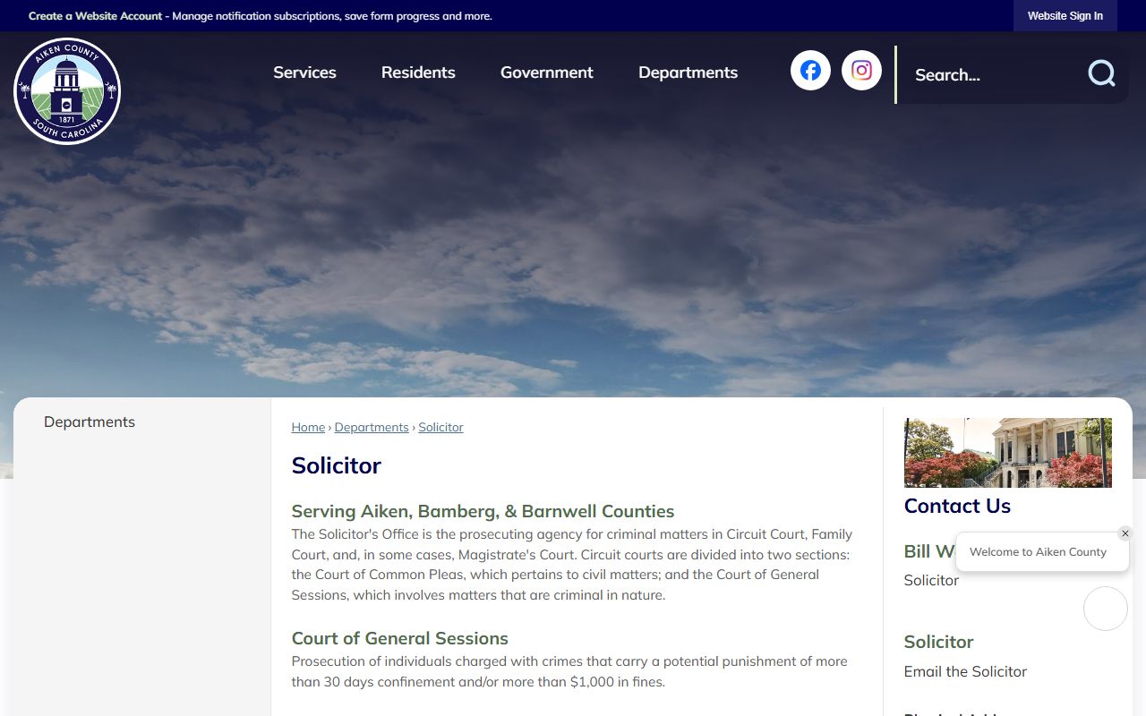 Bamberg County criminal court records Second Judicial Circuit Solicitor site