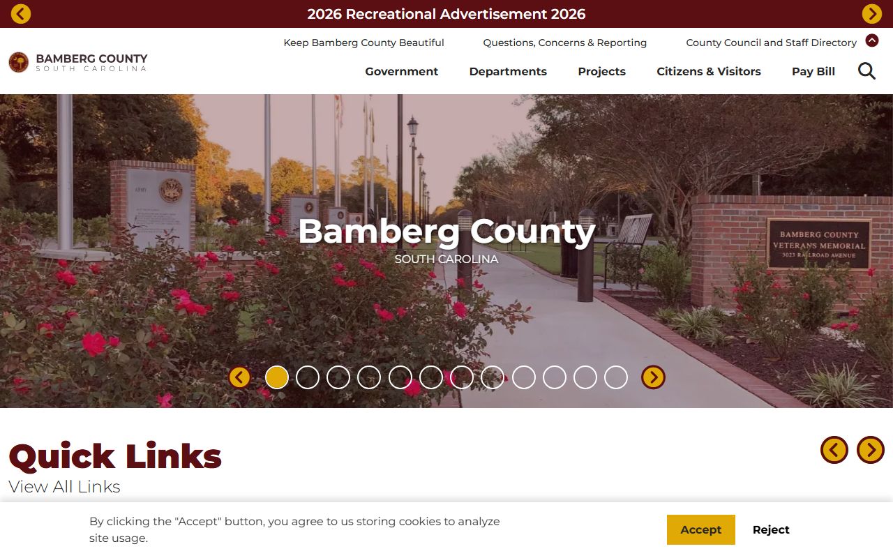 Bamberg County court records official county homepage