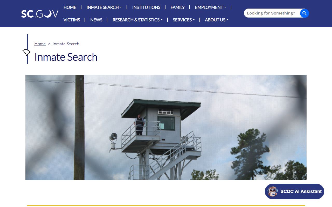 Bamberg County inmate records SCDC inmate search disclaimer